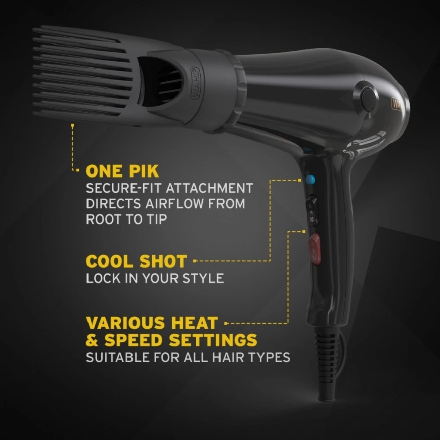 Wahl Clipper Corporation WAHL 3405-0470 PowerPik 5000 Juukseföön – 4