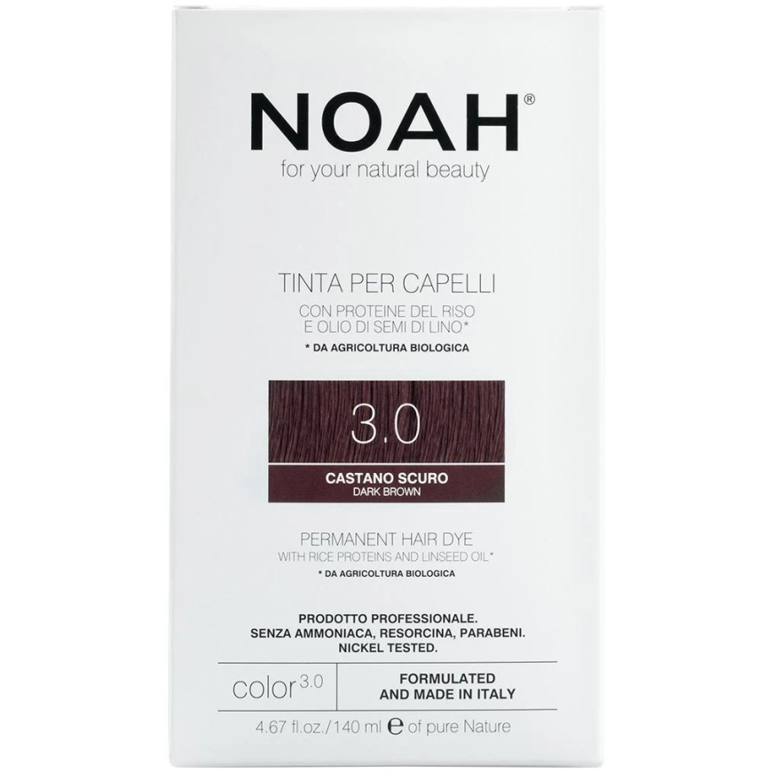 Noah Permanent Hair Dye 3.0 Dark Brown Long-lasting Hair Color, 140 ml