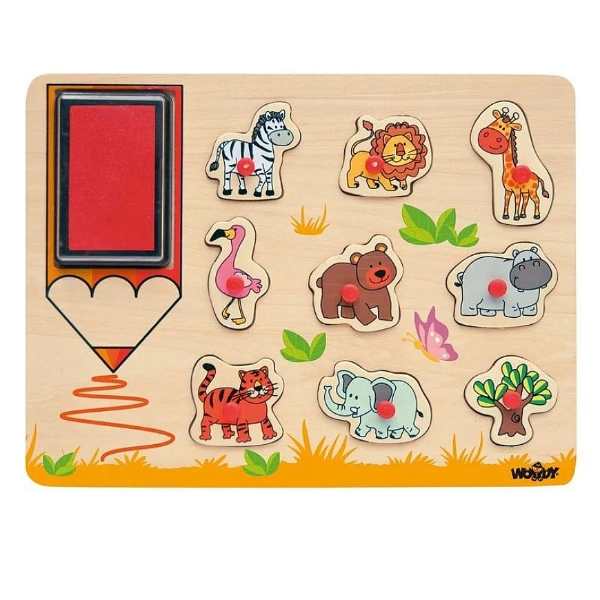 Woodyland Puzzle Stamp "African Animals" – 3