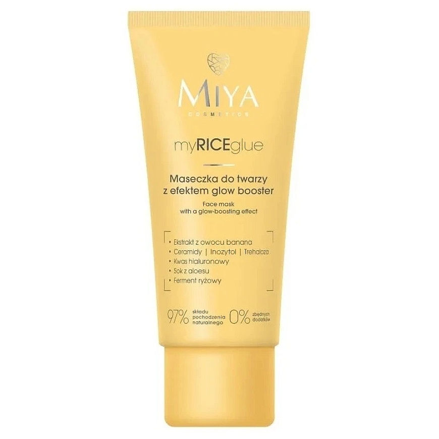 Miya Cosmetics myRICEglue veido kaukė su švytėjimo suteikiančiu efektu, 60 ml