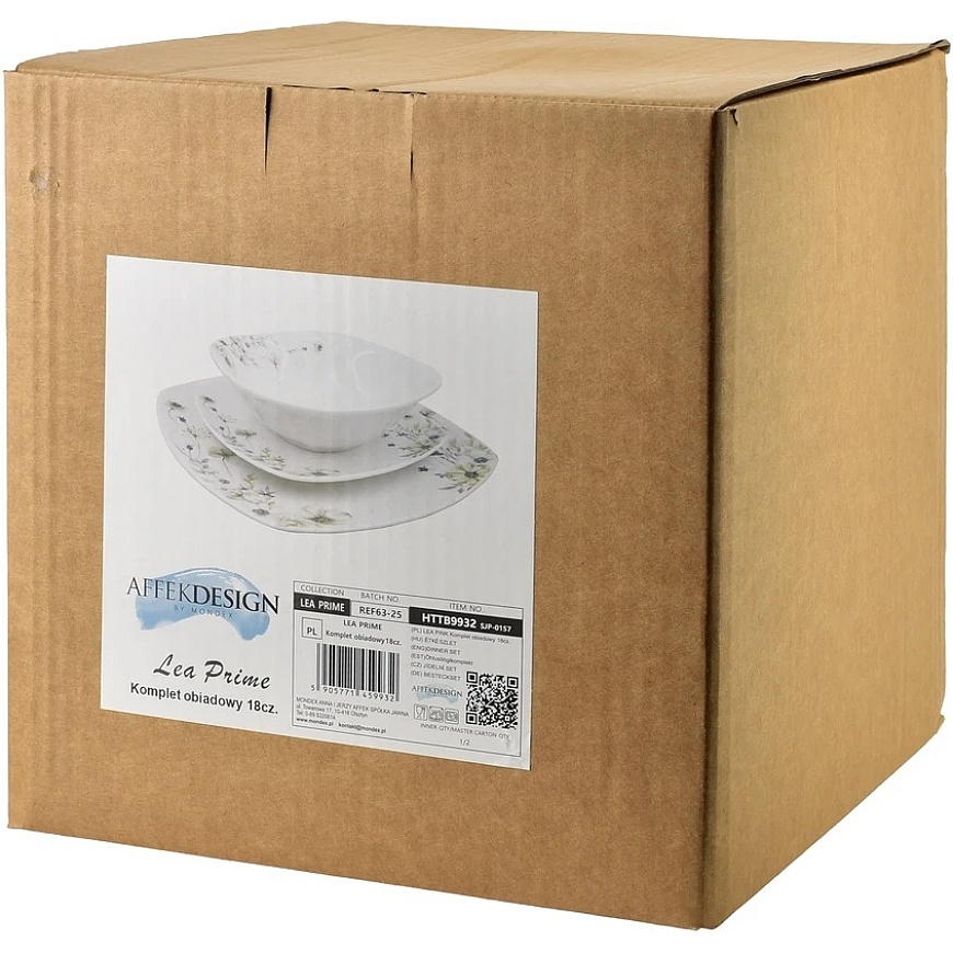 Affek Design LEA PRIME 18-osainen päivällispalvelu, kulho 500 ml, 16,5 cm / 18 cm / 24 cm – 4