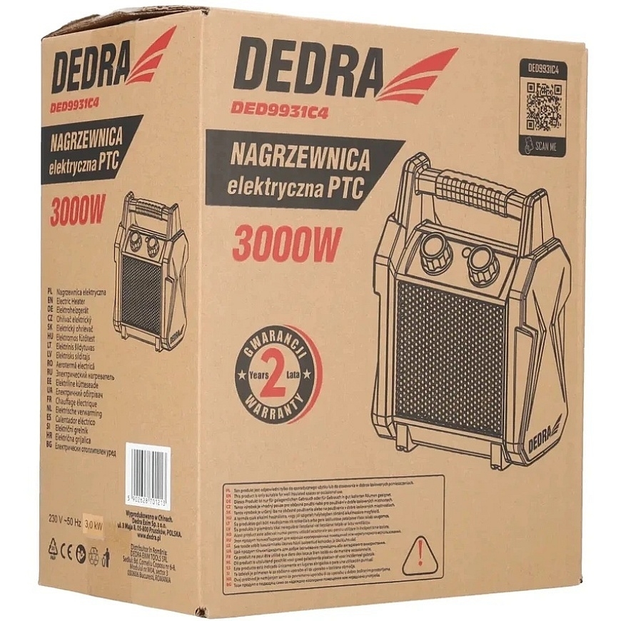 Dedra PTC Heater Electric Heater 3.0 kW – 5