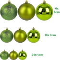 Edelman Decorative Plastic Safe Christmas Tree Balls 46 pcs Green Mica