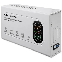 Qoltec automaattinen jännitestabilisointi AVR 3000VA 1800W kompakti toroidi-transformaattori