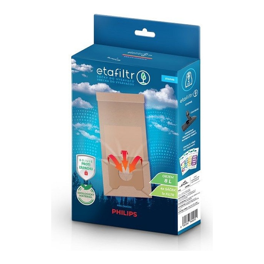 Dust bags for AEG, Electrolux and Philips vacuum cleaners | PHI5 | 4 pc(s) | Brown