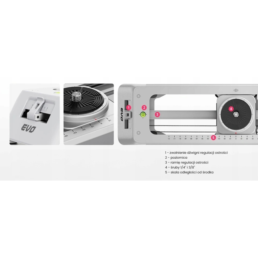 Kameros stovas - Zeapon Evo D60 Motorizuotas, 440 mm Kelias, 5kg Apkrova – 3