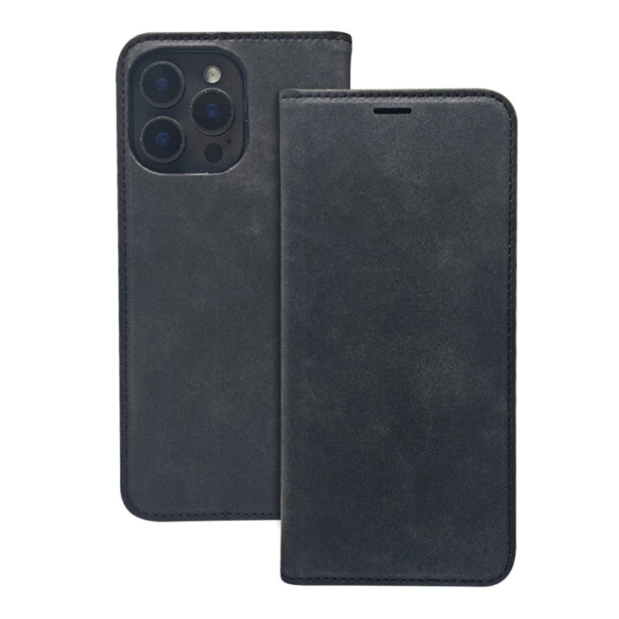 Nutikas suede ümbris iPhone 17 Pro Max 6,9" / iPhone 18 Pro Max 6,9 must