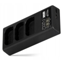 Charger - Newell CD-USB-C Three Channel Charger for Canon LP-E6 Batteries USB-C, Micro USB, Black
