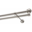 Decastyl Double Curtain Rod FI 19 mm Stainless Steel Effect 160 cm MAX KOWALSKI Decastyl Double Curtain Rod FI 19 mm Stainless Steel Effect 160 cm MAX KOWALSKI