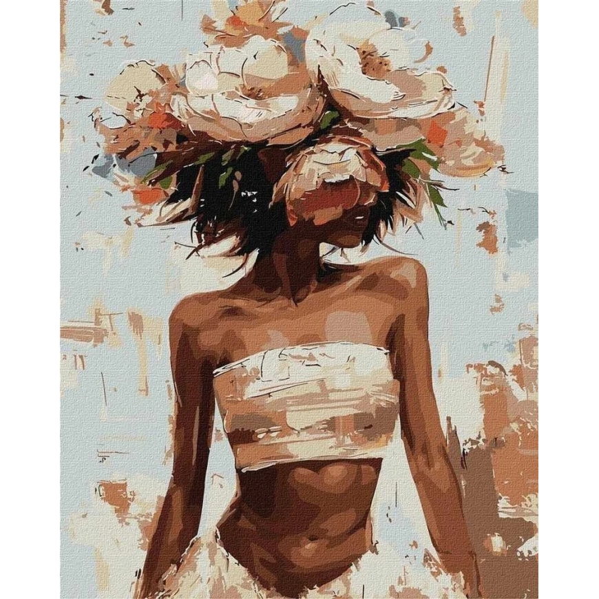 Paint by Numbers Kit - Flower Hat 40x50cm