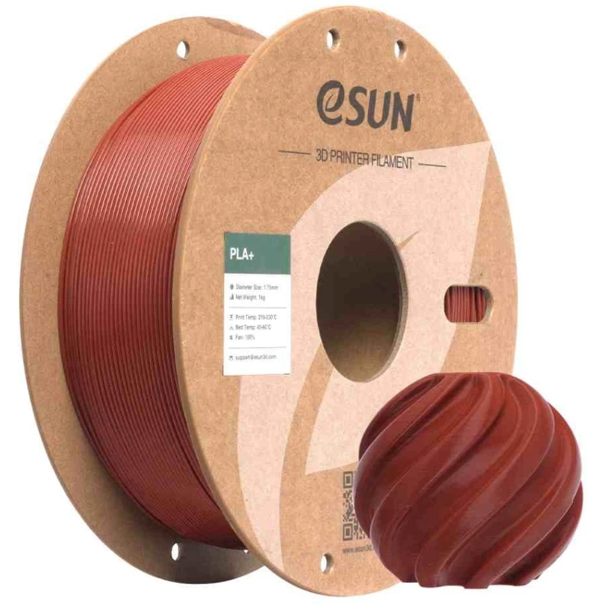 eSUN PLA+ plastika 1.75 mm 1kg – Plywoodi punakas