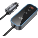 BWOO CC107 PD automobilinis įkroviklis 1x USB-C – USB-A jungtis 30W juodas BWOO CC107 PD automobilinis įkroviklis 1x USB-C – USB-A jungtis 30W juodas