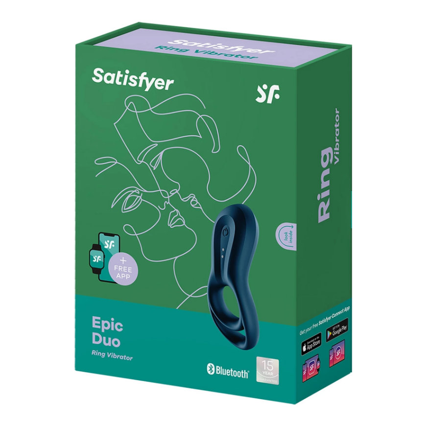 "Satisfyer Epic Duo Ring" – divu vibrējošs dzimumlocekļa gredzens – 3