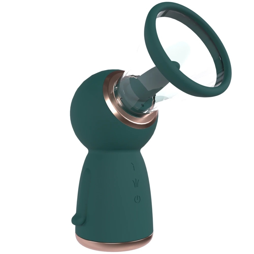 Pumped By Shots "Exquisite" – rechargeable vulva and breast pump – "Forest Green" – 3