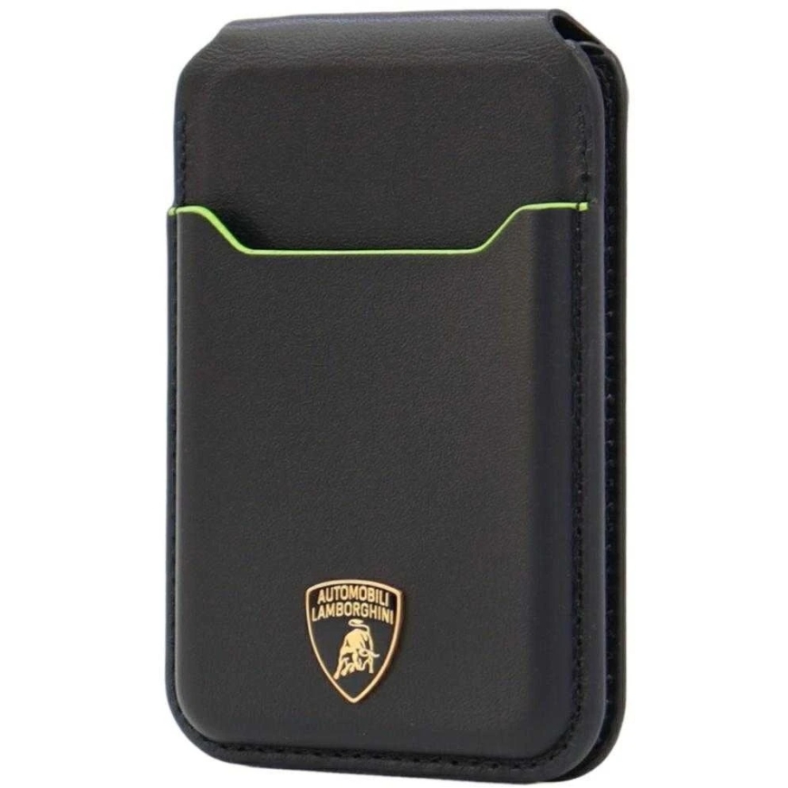 Audi Lamborghini D1 ehtne nahast MagSafe telefonikott - Must ja Roheline – 2