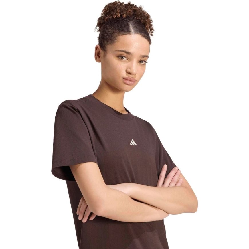 adidas Essentials Small Logo Women's T-Shirt Brown KX0795 (XS) – 4