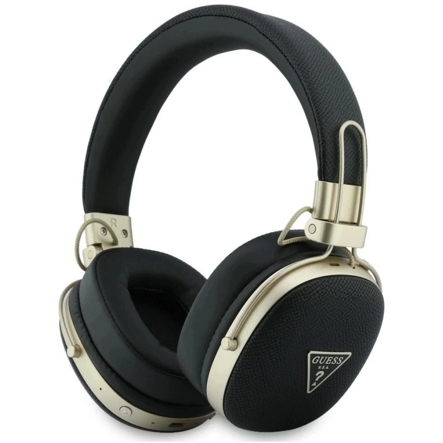 "Guess" "Bluetooth" kõrvaklapid koos ENC, metallilise tekstuuriga kolmnurga logoga, must värv – 3