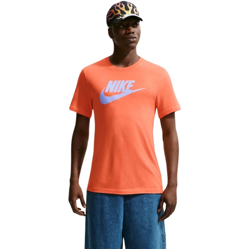 Men's T-shirt Nike Nsw Tee Icon Futura orange AR5004 835 (M)