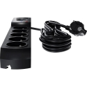 Plastrol Professional Extension Lead with Fuse and Surge Protection, 5 Sockets, 2 USB Ports, Length 5 m, 10 A, 230 V, 2300 W, Bl Plastrol Professional Extension Lead with Fuse and Surge Protection, 5 Sockets, 2 USB Ports, Length 5 m, 10 A, 230 V, 2300 W, Bl