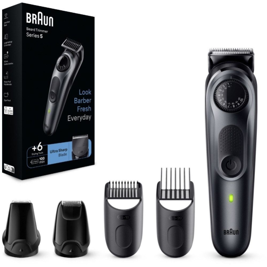 BRAUN 5.sērijas wet&dry bārdas un matu trimmeris BT5441 (4210201448198)