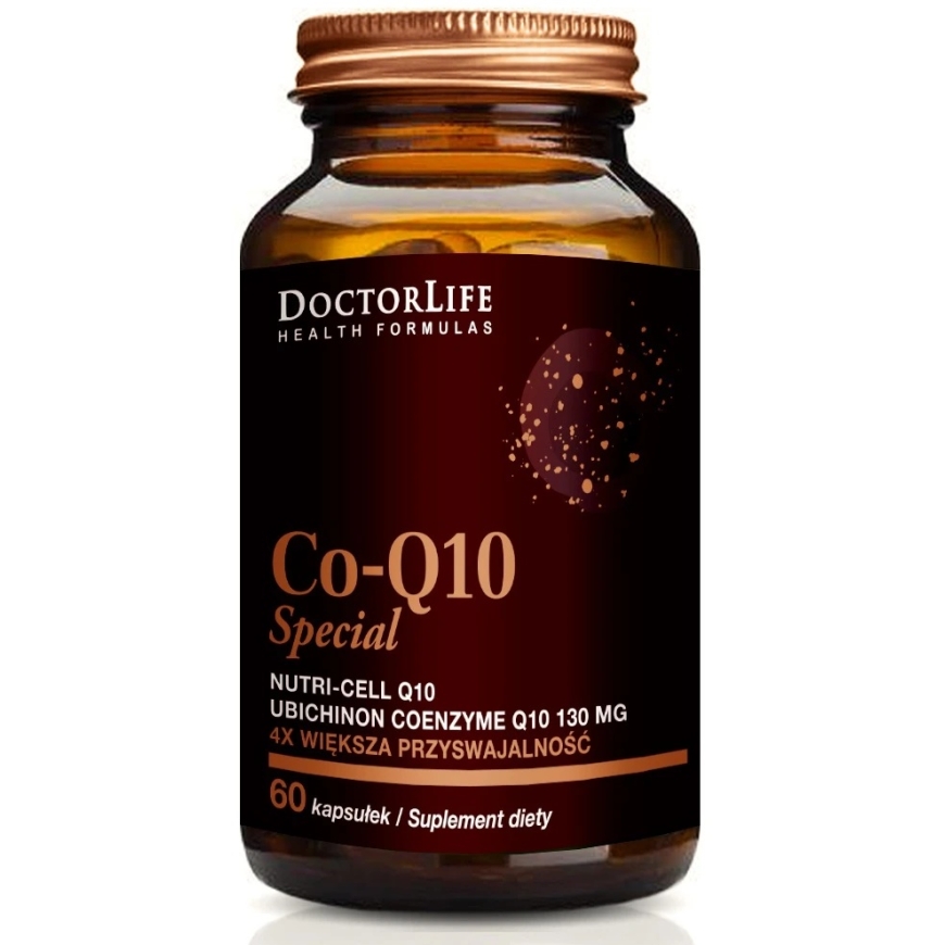 Doctor Life Co-Q10 Special kofermentas Q10 130 mg su ekologišku kokosų aliejumi, maisto papildas, 60 kapsulių