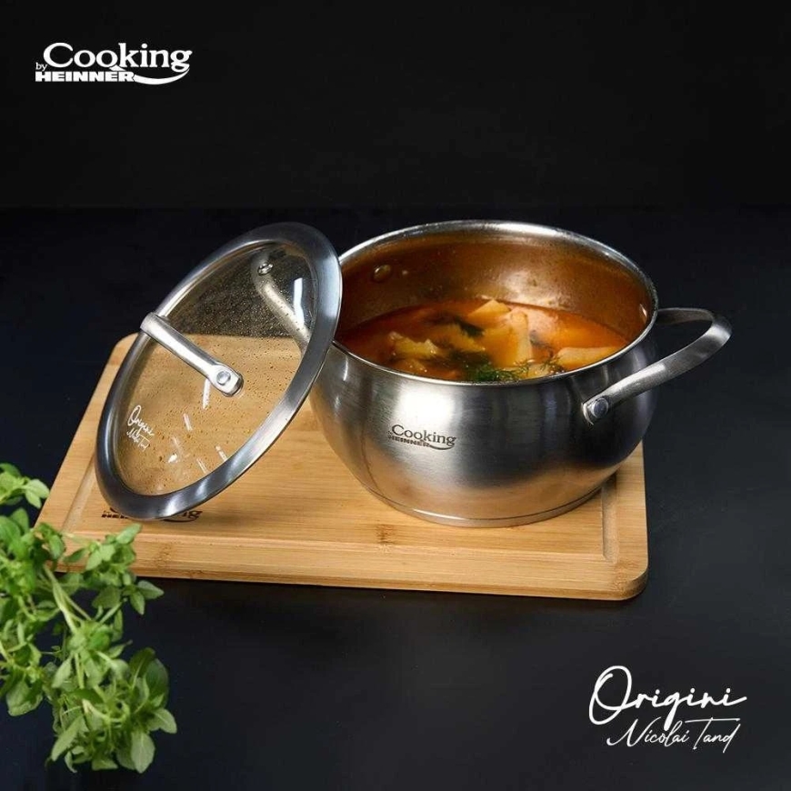 NERŪSĒJOŠĀ TĒRAUDA PODS + VĀKS 20X11 CM, 3,3 L, NICOLAI TAND, ORIGINI, COOKING BY HEINNER – 2