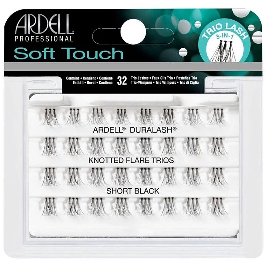 Ardell Ardel Lash Trios Knotted Flares Īsie Melni 32 U