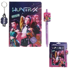 Kids Euroswan – licencēti aksesuāri Piezīmju grāmata ar suvenīriem Huntrix K-POP Demon Hunters