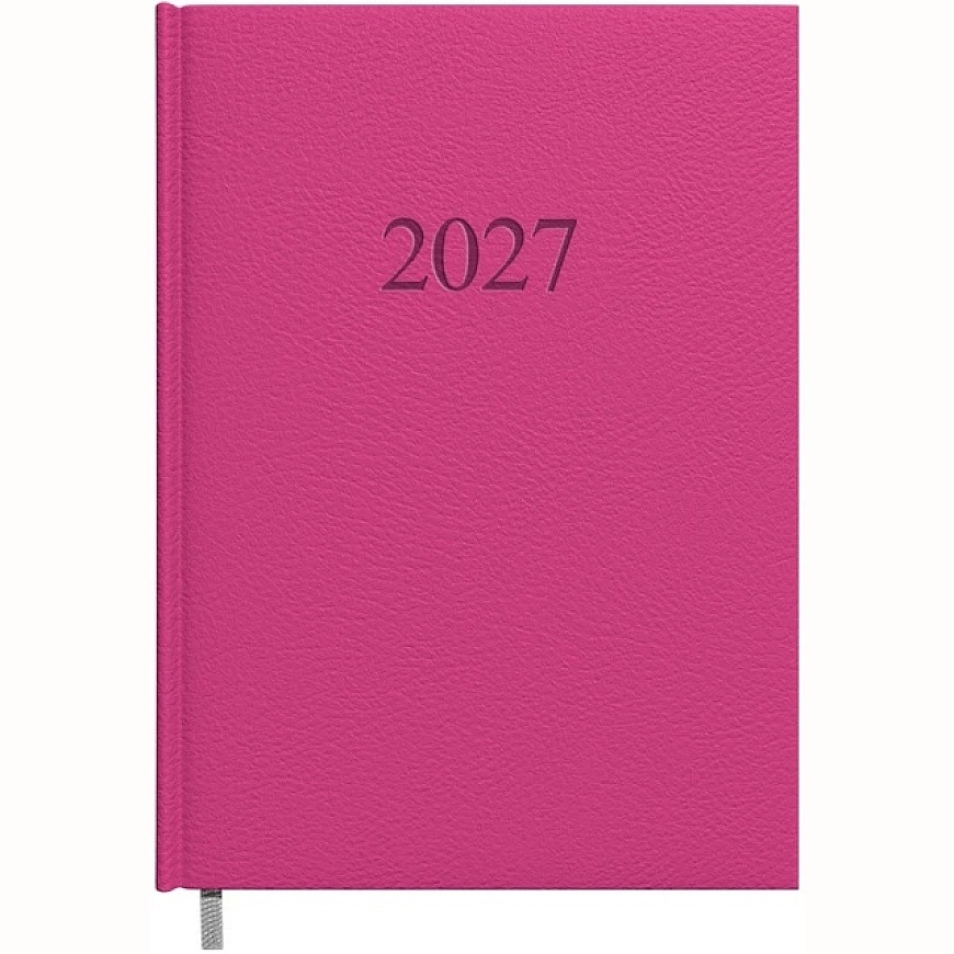 Неделя Таймер Календарь 2027, A5, PU, малиновый красный отделка – 3