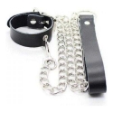 Toyz4Lovers Nahkahihna must unisex talutushihnalla Toyz4Lovers Nahkahihna must unisex talutushihnalla