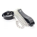 Toyz4Lovers Odinė apykaklė juoda unisex su pavadėlio dominavimu Toyz4Lovers Odinė apykaklė juoda unisex su pavadėlio dominavimu