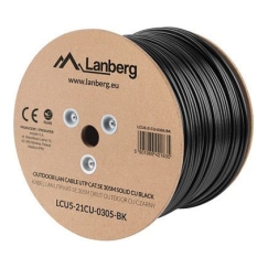 LANBERG LCS6-11CU-0305-S SFTP stranded kabelis CU cat. 6 305m pilka