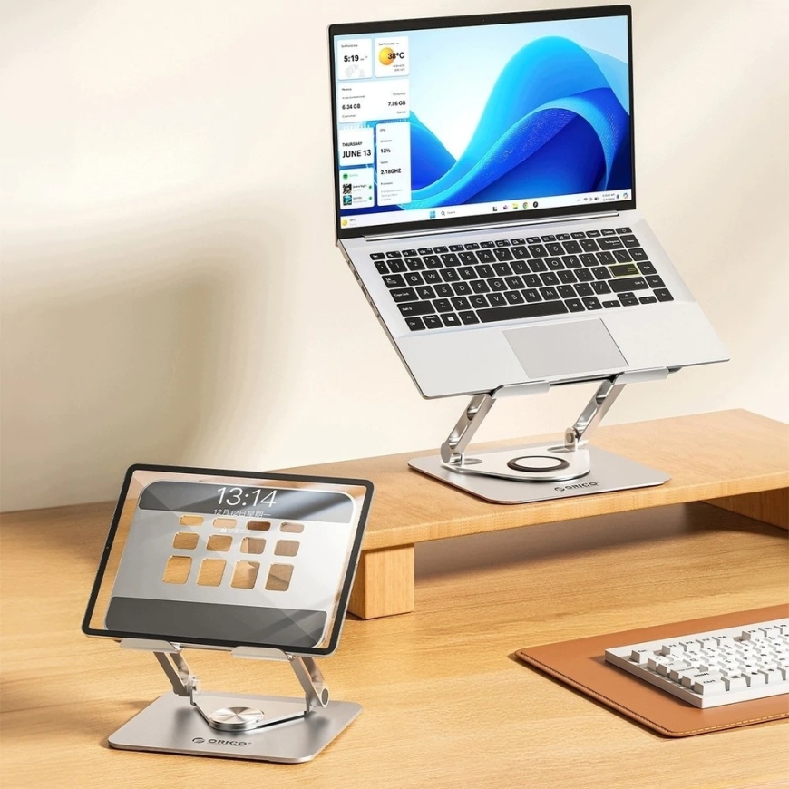 Orico Tablet Holder 12.9'', Rotatable, Adjustable, Desk Mount, Aluminum – 2