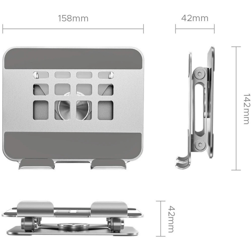 Orico Tablet Holder 12.9'', Rotatable, Adjustable, Desk Mount, Aluminum – 4