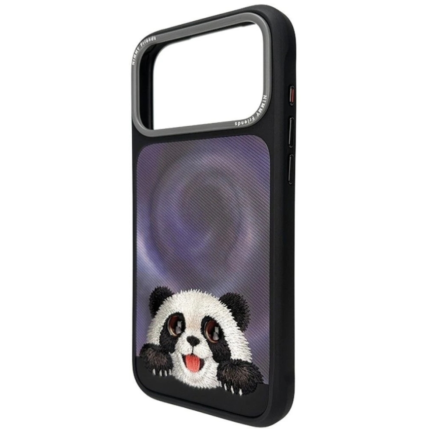 Чехол NIMMY BIG EYED LYING GIANT PANDA, совместимый с MagSafe, для IPHONE 18 Pro/17 Pro, черный – 4