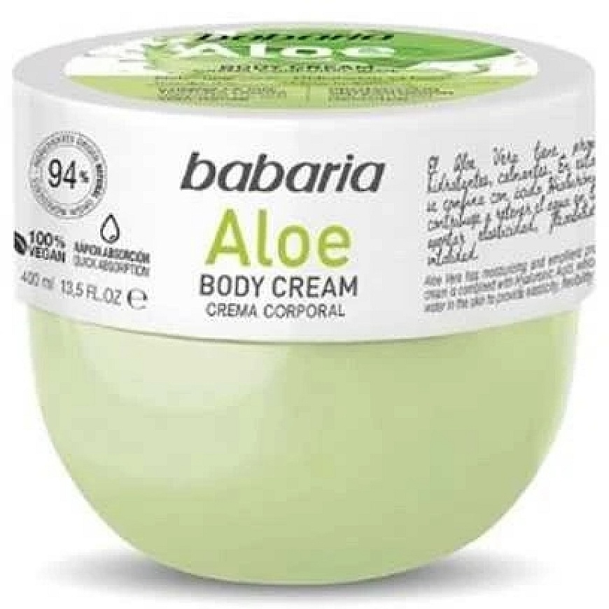 Babaria Ķermeņa krēms Aloe Vera 400 ml