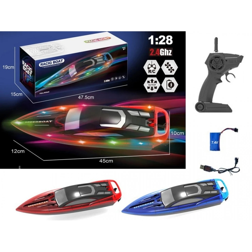 R/C Paat Kiire Katamaraan 2,4 GHz Valgus – 4
