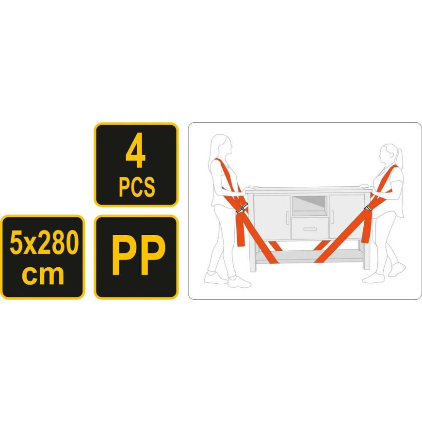Toya Sa Poland Furniture Carrying Straps | 5X280 cm | 4 pcs. (74722) – 5