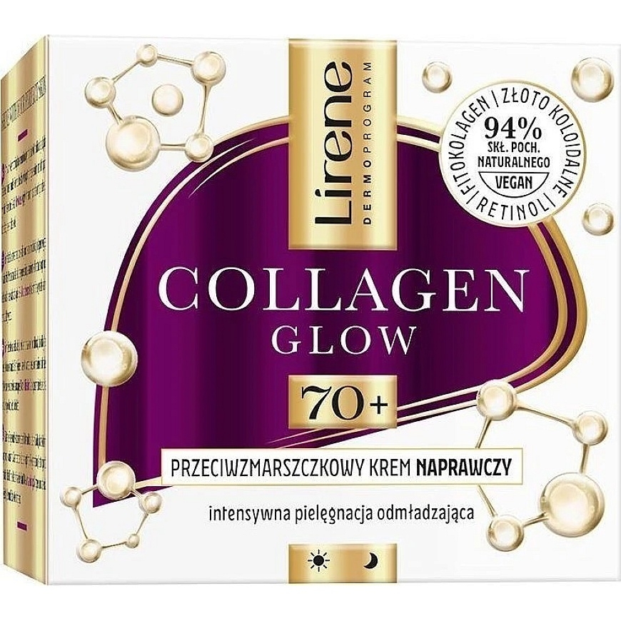 Lirene Atjaunojošs krēms pret grumbu Collagen Glow 70+ 50ml – 2