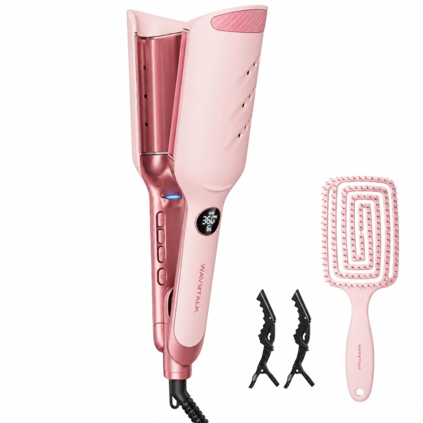 Wavytalk Power Wave Hair Curling Iron Pink