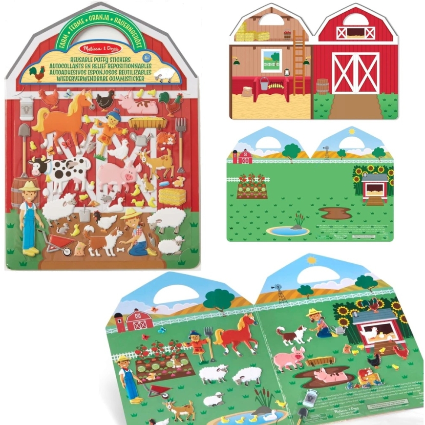 Melissa Doug - Reusable Stickers with Soft Snaps and Farm (806034) – 3