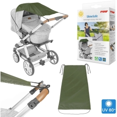 "Reer SafeShine" – päikesekaitse, vankrikate UV-kaitsega, UPF80+ | Chaki värv