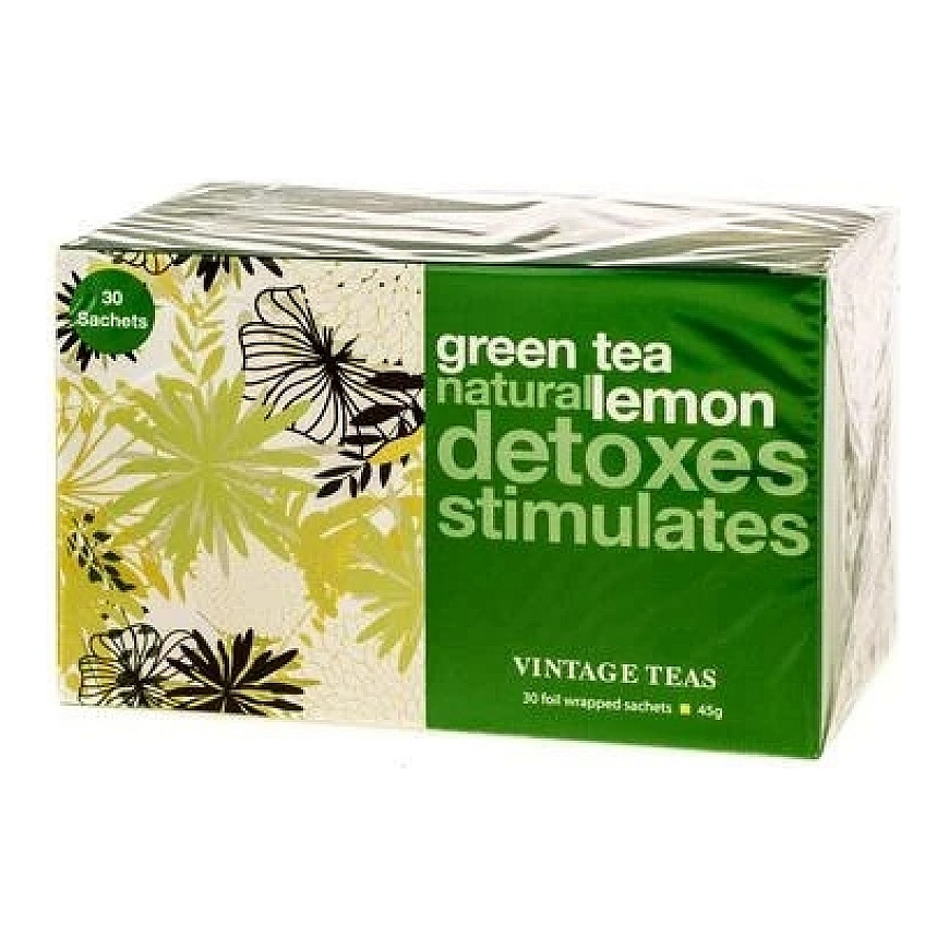 Vintage Teas Zaļā tēja ar citronu - 30 tējas paciņas