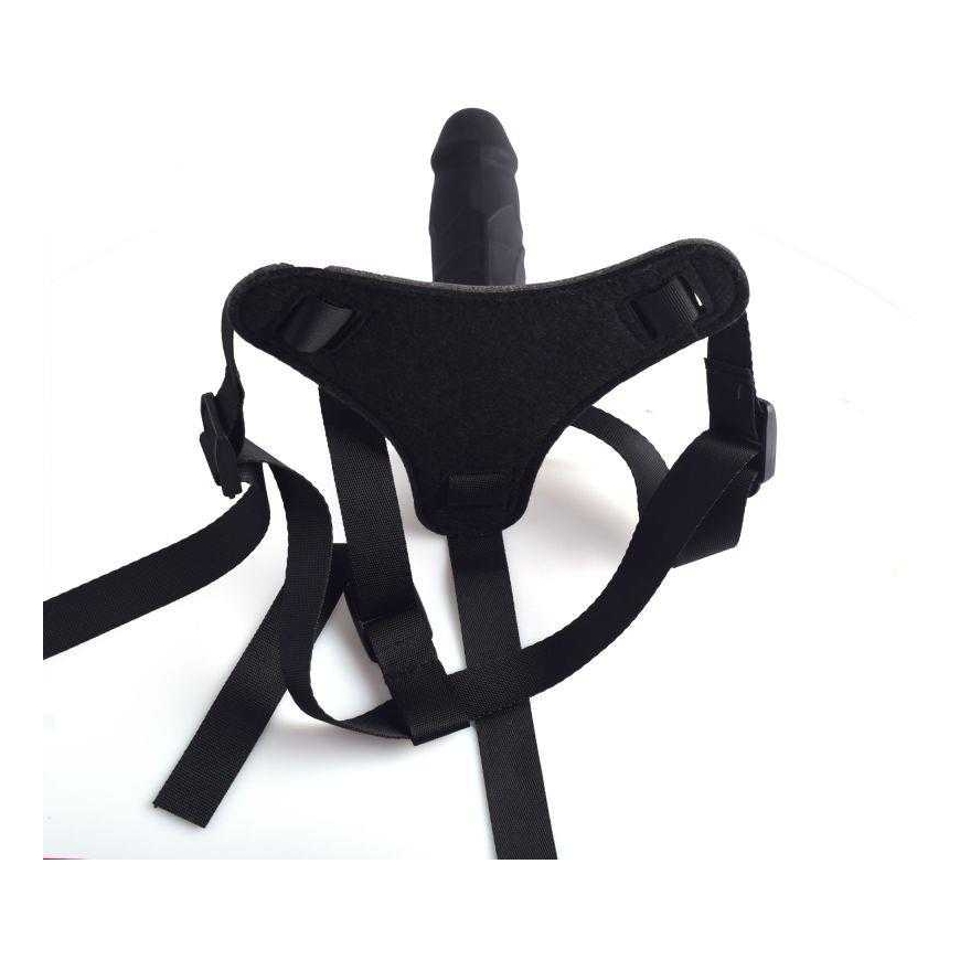 Toyz4Lovers Черные накладные трусики с силиконовым дилдо 10 см – 2