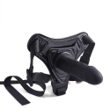 Toyz4Lovers Mustat liimautuvat alushousut silikonidildolla 10 cm Toyz4Lovers Mustat liimautuvat alushousut silikonidildolla 10 cm