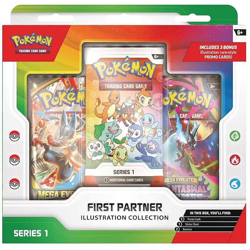 „Pokemon Pokemon TCG“ – pirmojo partnerio iliustracijų papildymo kolekcija 1 – 4