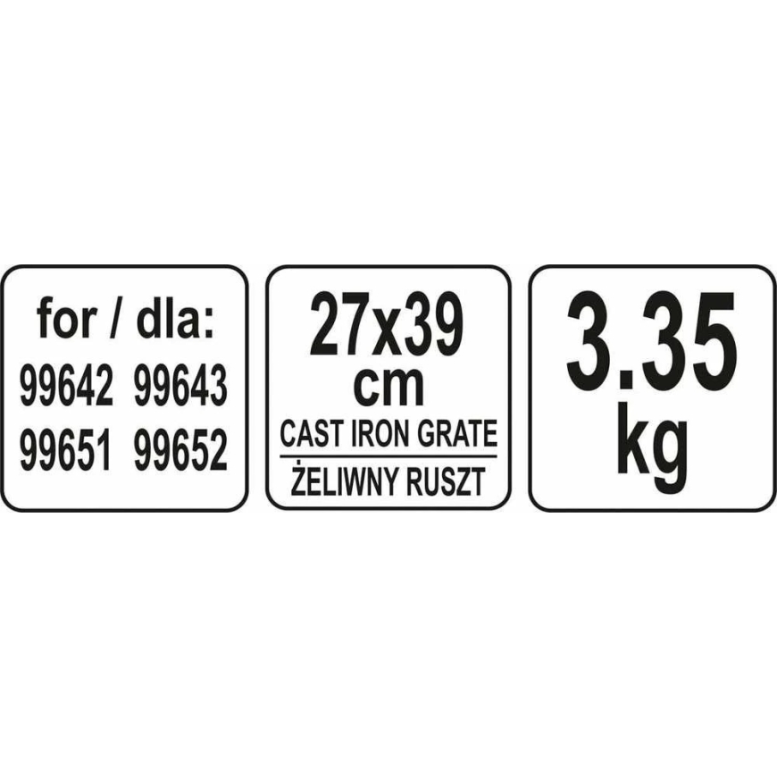 Toya Sa Poland Malmist grillitaldrik | Kahepidine | 27×39 cm (99659) – 5