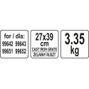 Toya Sa Poland Čuguna grila plāksne | Divpusēja | 27×39 cm (99659) Toya Sa Poland Čuguna grila plāksne | Divpusēja | 27×39 cm (99659)
