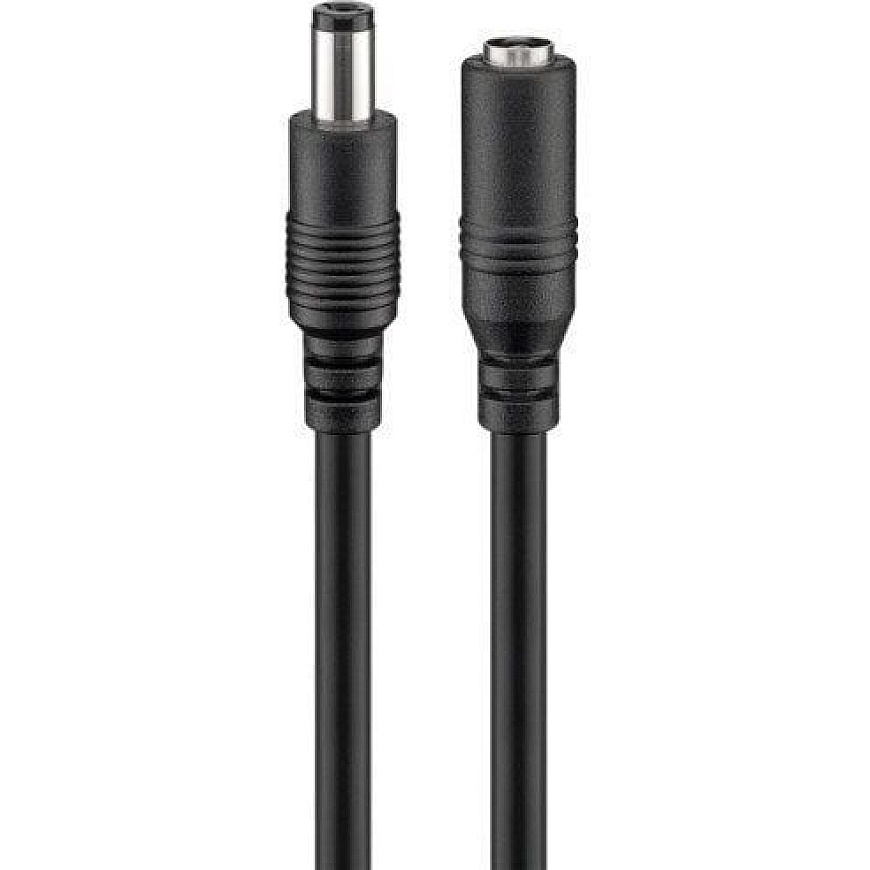 Goobay Шнур удлинителя 5 м 5 5x2 1 мм черный 2x0 5 мм макс 24 VDC 120 W