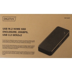 SALE OUT. | USB M.2 hard disk enclosure, SSD, external, NVMe, 20Gbps, USB 3.2 Gen2x2 | DA-71157 | DEMO